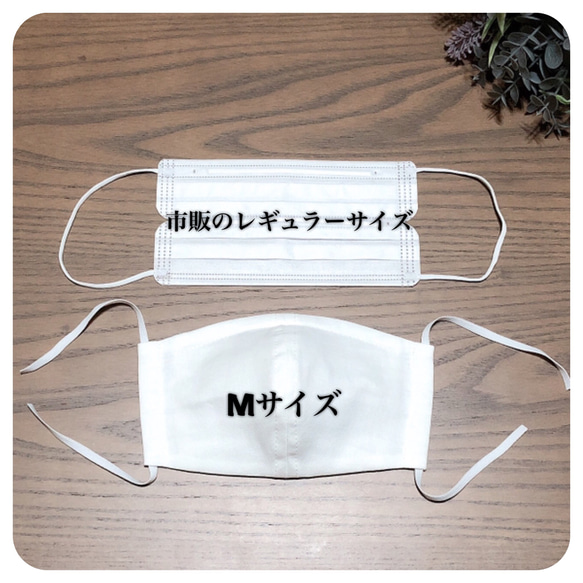 抗菌･防臭加工Wガーゼ★ワイヤー・ポケット付き*立体マスク(M)❥ハンドメイド❥ 4枚目の画像