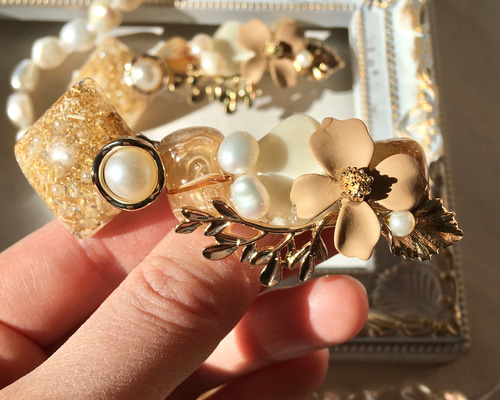 シー陶器のバレッタ　和風　桜 シー陶器のバレッタ 和風 桜 バレッタ 和風