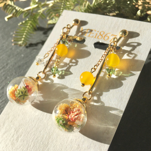 NO.443 ピアス イヤリング チャーム レジンぐでねこ 紅葉 - メルカリ