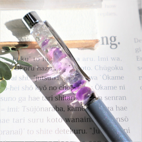 国内正規□ N166 / カスタムボールペン 天然石 フローライト - www