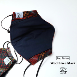 3D布マスク-Tartan Wool Face Mask(ポケット付き) 8枚目の画像