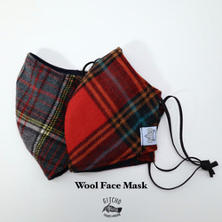 3D布マスク-Tartan Wool Face Mask(ポケット付き) 9枚目の画像