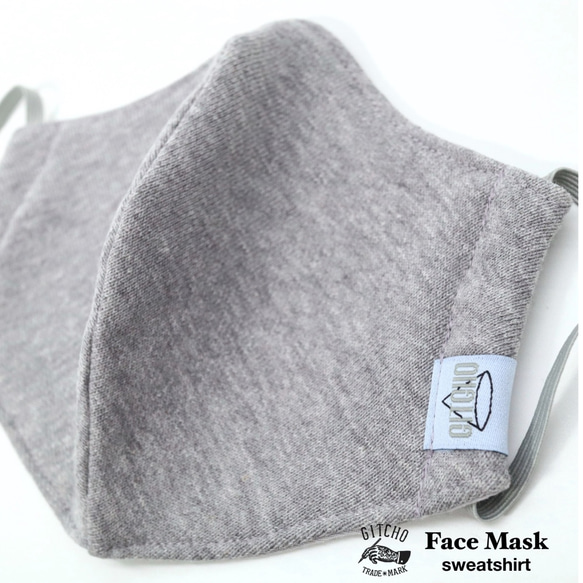 3D布マスク- sweatshirt gray 7枚目の画像