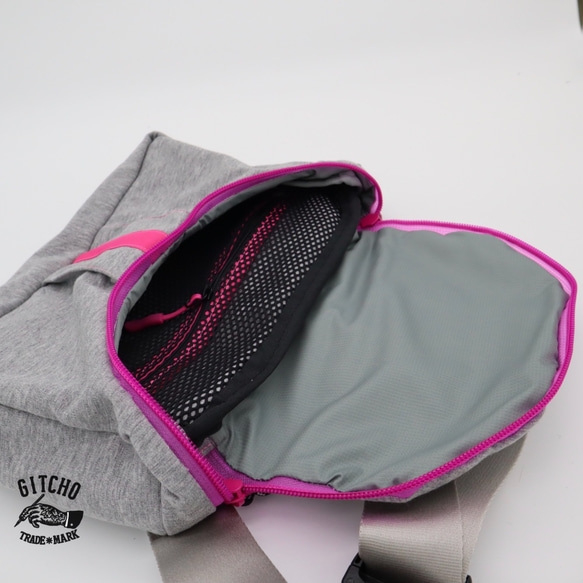 Mailer waist pack-Knit GY/PK 3枚目の画像