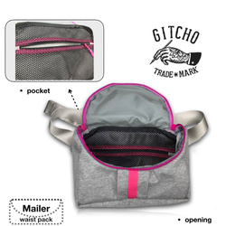 Mailer waist pack-Knit GY/PK 7枚目の画像