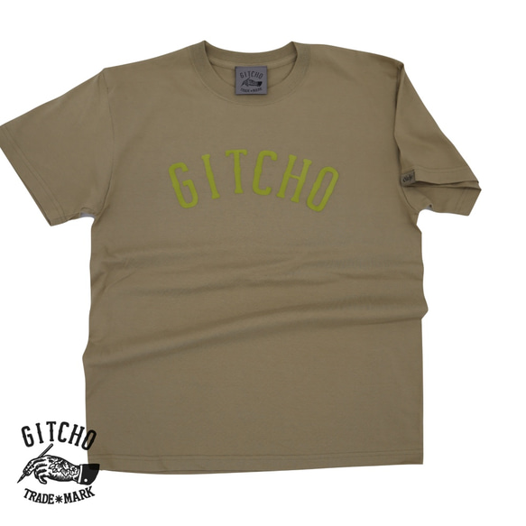 Moco moco Gitcho T-shirt-Sand Khaki 「夏　半袖」 3枚目の画像
