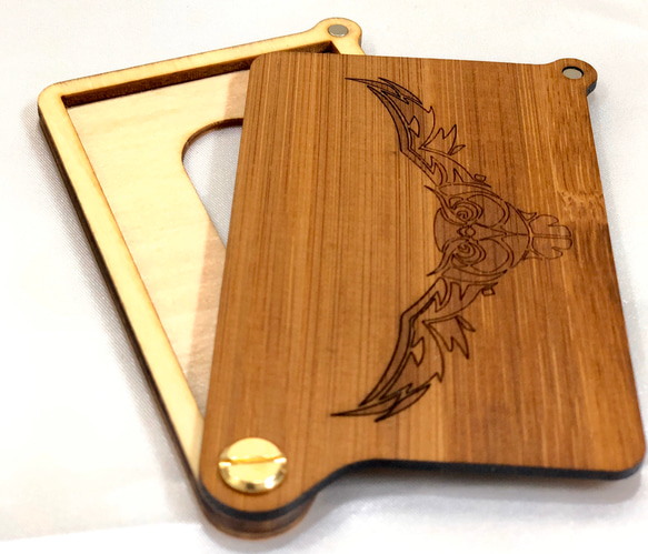 高質感實木名片盒-翱翔的貓頭鷹（可客製） 第1張的照片