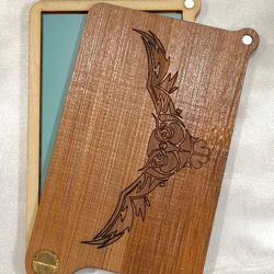 高質感實木名片盒-翱翔的貓頭鷹（可客製） 第5張的照片