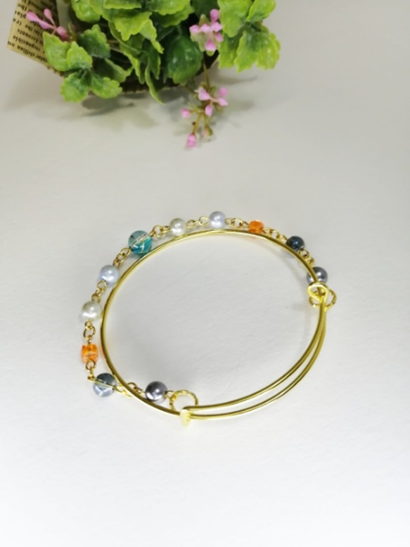 〜銀河の贈り物〜STAR LIGHT BANGLE マルチカラー 2枚目の画像