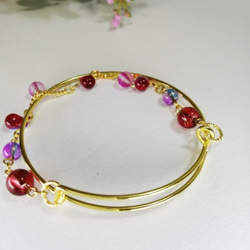 〜銀河の贈り物〜STAR LIGHT BANGLE  レッド 1枚目の画像