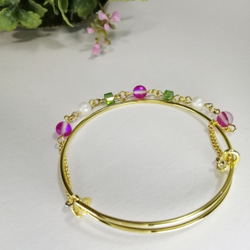 〜銀河の贈り物〜STAR LIGHT BANGLE   フラワーカラー 1枚目の画像