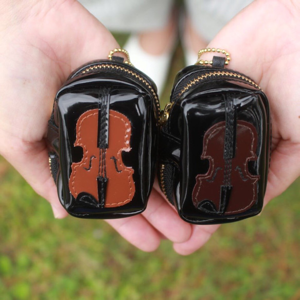 小提琴配件箱 Ame-chan 箱包吊飾 耳機箱 用於展示 第1張的照片