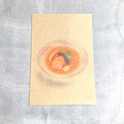 【お寿司とスープカレー】4枚　ポストカード　はがき　面白い　ユニーク　かわいい　リアル　個性的　食　日本　楽しい　 4枚目の画像