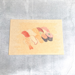 【お寿司とスープカレー】4枚　ポストカード　はがき　面白い　ユニーク　かわいい　リアル　個性的　食　日本　楽しい　 5枚目の画像