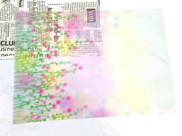 【ピンク花】7枚　トレーシングペーパー　紙　かわいい　用紙　ペーパー　デザイン紙　トレペ　フラワー　 2枚目の画像