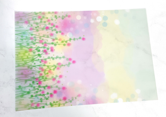 【ピンク花】7枚　トレーシングペーパー　紙　かわいい　用紙　ペーパー　デザイン紙　トレペ　フラワー　 3枚目の画像