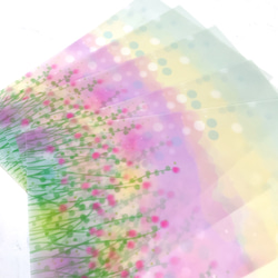 【ピンク花】7枚　トレーシングペーパー　紙　かわいい　用紙　ペーパー　デザイン紙　トレペ　フラワー　 4枚目の画像