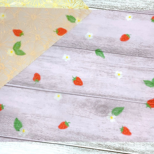 ピンク苺トレーシングペーパー】7枚セット 紙 トレペ かわいい