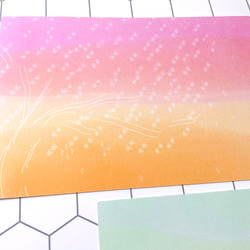 【春の訪れ】4枚　ポストカード　はがき　淡い　カラー　キレイ　イラスト　文房具　デザイン　メッセージカード　かわいい 3枚目の画像