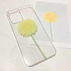 【iPhone・Galaxy・Xperia・AQUOSケース】ハードケース　ソフトケース　かわいい　春　タンポポ　花　　 1枚目の画像