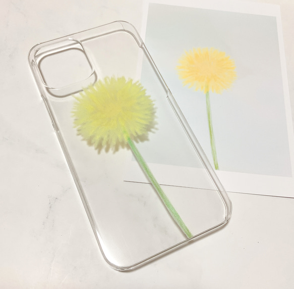 【iPhone・Galaxy・Xperia・AQUOSケース】ハードケース　ソフトケース　かわいい　春　タンポポ　花　　 1枚目の画像