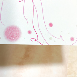 【ラメ付きお花デザイン】3枚　ポストカード　キラキラ　ハガキ　カード　紙もの　お花　デザイン　かわいい　おしゃれ　 9枚目の画像