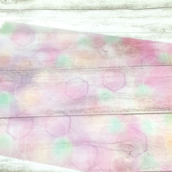 【ピンク模様のトレーシングペーパー】5枚　かわいい　紙もの　ペーパー　トレペ　文房具　ラッピング　用紙　コラージュ 2枚目の画像