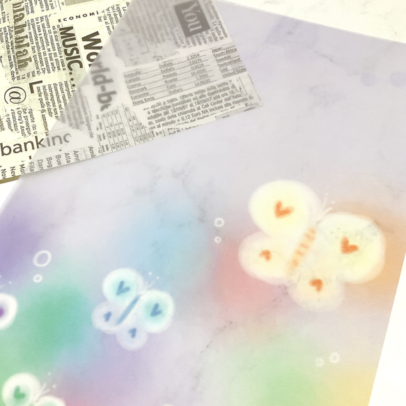 コラージュ素材 コラージュペーパー ベラム紙 厚口トレペ トレーシング