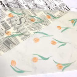 【4種デザイン花】トレーシングペーパー　かわいい　紙　ペーパー　トレペ　紙もの　デザイン　イラスト　カラーピンク 5枚目の画像