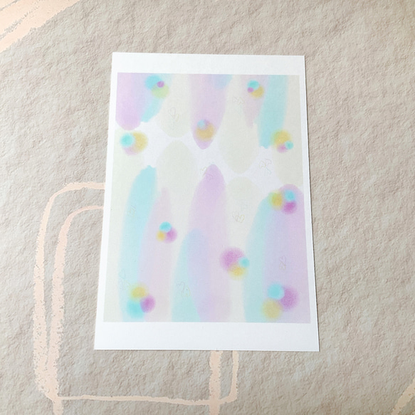 【キレイな花と模様】4枚　ポストカード　はがき　紙　かわいい　おしゃれ　素敵　お花 5枚目の画像