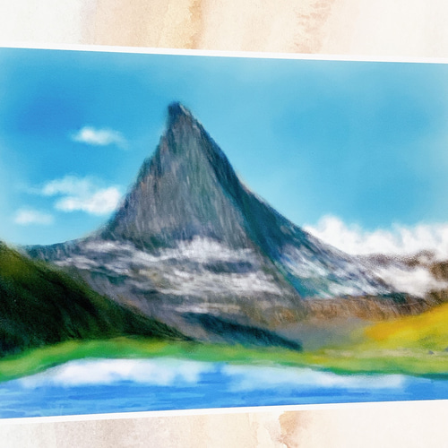 マッターホルン】A4サイズ ポスター 山 自然 紙モノ アート