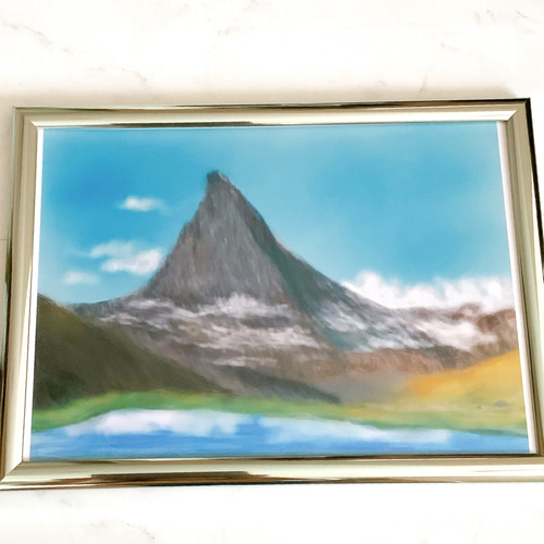 現代アートの「冬のマッターホルン」(3D painting） 現代アートの「冬のマッターホルン」(3D painting） 美術品