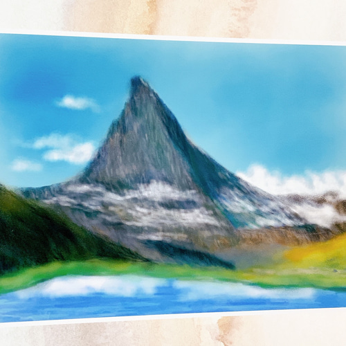現代アートの「冬のマッターホルン」(3D painting） 現代アートの「冬のマッターホルン」(3D painting） 美術品