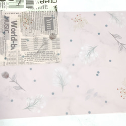 【ピンクのドライフラワー】7枚 A4 トレーシングペーパー　紙モノ　かわいい　オシャレ　ラッピング　紙　プレゼント 2枚目の画像