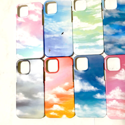 【カラフルでキレイな空】iphone13ケース  iphoneケース　雲　夕陽　夜空　自然　かわいい　キレイ　 10枚目の画像