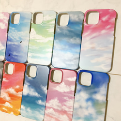 【カラフルでキレイな空】iphone13ケース  iphoneケース　雲　夕陽　夜空　自然　かわいい　キレイ　 6枚目の画像