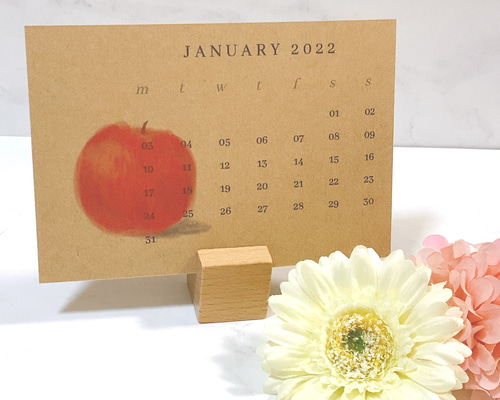 ③ カレンダー 2023年 クラフト ポストカードサイズ 絵 かわいい