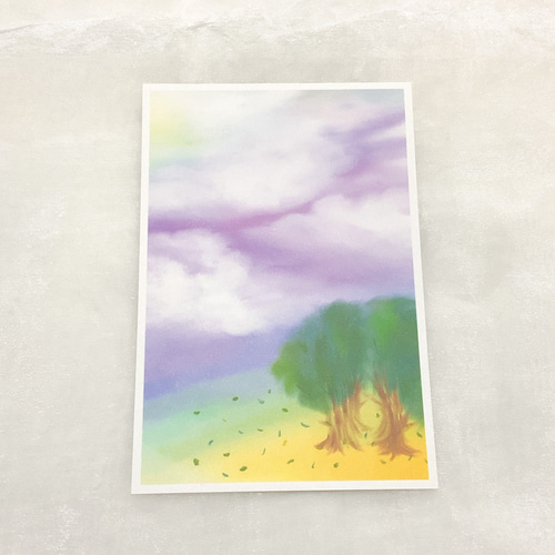 童話の世界】4枚セット ポストカード 森 空 空間 自然 アート
