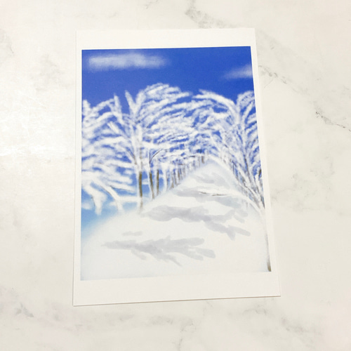 Winter】5枚セット ポストカード 景色 自然 雪 冬 季節 絵はがき