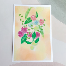 【紫の花たち】4枚　ポストカード　かわいい　キレイ　紙もの　ペーパー　紫陽花　天気　雨　春　さくら　紙　ひ　 4枚目の画像