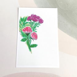 【紫の花たち】4枚　ポストカード　かわいい　キレイ　紙もの　ペーパー　紫陽花　天気　雨　春　さくら　紙　ひ　 5枚目の画像
