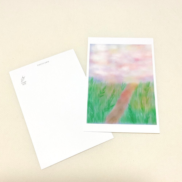 【緑と花の8種セット】ポストカード　自然　空　雲景色　風景　花　かわいい　ギフト　文具　紙　カード　癒し　淡い 4枚目の画像