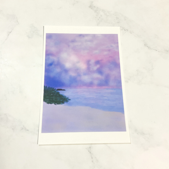【空と海3種】ポストカード　風景　景色　海　雲　空　かわいい　自然　紙　文具　夕陽　太陽　プレゼント　おしゃれ　 4枚目の画像