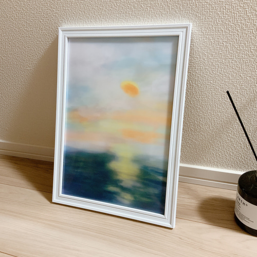 A4 サイズ ポスター 自然 風景 夕陽 海 キレイ アート 人気