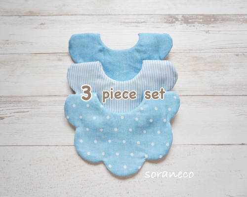 デニムプリントのもくもくスタイセット♡再販4 スタイ・よだれかけ