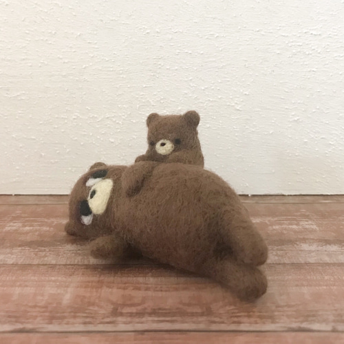 ひらりん。様専用】羊毛フェルト 花 くま ギフト ハンドメイド