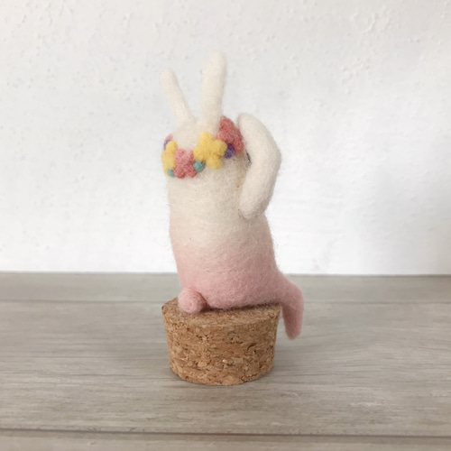 羊毛フェルト さくら色うさぎ 羊毛フェルト hikidashi no oku 通販