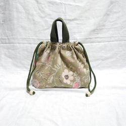 SALE！お弁当袋☆Borsa 41☆トートバッグ☆コンビニ☆鳥☆Bird☆花☆北欧☆オシャレ☆入園グッズ☆入学グッズ 3枚目の画像