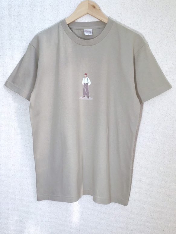 サスペンダーおじさん Tシャツ(男女兼用) 1枚目の画像