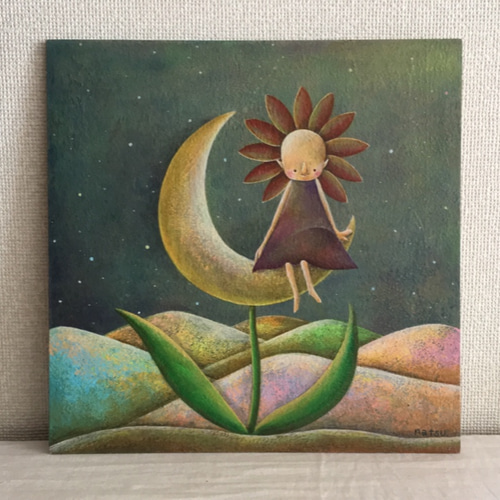 月の花 絵画 hinatarou 通販 7939729｜Creema(クリーマ) ハンドメイド